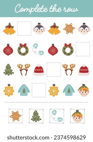 Christmas worksheets logical games. Worksheets winter holiday activities for schooling, early education, preschool pages. Kindergarten logic kid lessons, skill play puzzle for kids. Toddler busy book.