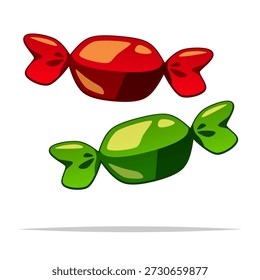 Navidades envueltas Vector de caramelo aislado ilustración