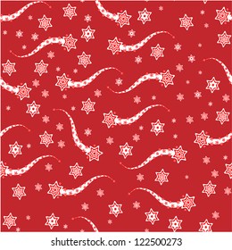 Christmas wrapping paper or background vector illustration