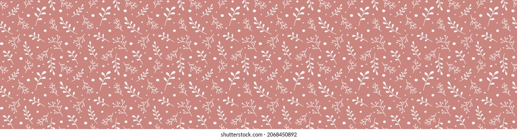 Papel de envoltura de Navidad con ramas de mistletoe. Patrón sin foco. Cartel. Vector
