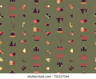 Christmas wrapping paper. hand drawing. vector illustration.