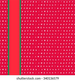 Patrón de iconos de papel de envoltura de Navidad