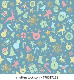 Christmas wrapping paper - seamless texture. Vector.