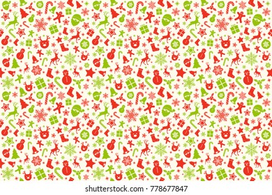 Christmas wrapping paper - seamless texture. Vector.