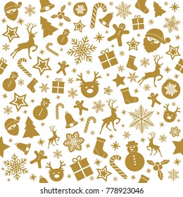 Christmas wrapping paper - seamless texture. Vector.