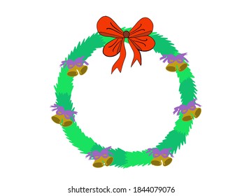 Christmas Wreath Art Decoration. Wreath Christmas clip art collection