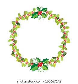 Christmas wreath banner, vector format