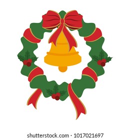 Christmas wreath with bell
