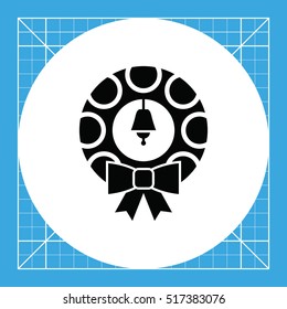 Christmas Wreath with Bell Icon