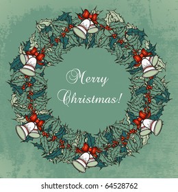 christmas wreath with bells