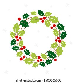 Christmas wreath card - Christmas set