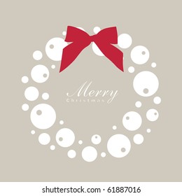 Christmas wreath card template