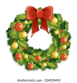 Christmas wreath, decor for new year