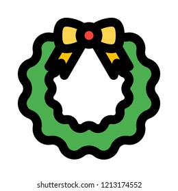 Christmas wreath decorated
