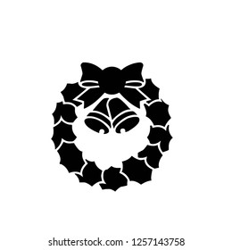 christmas wreath decoration icon
