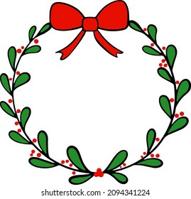 Christmas wreath decoration for party T-shirt bags cards frames cups Christmas wreath icon