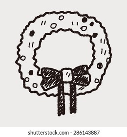Christmas wreath doodle