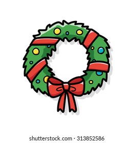 Christmas wreath doodle