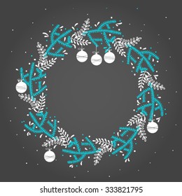 Christmas wreath doodle
