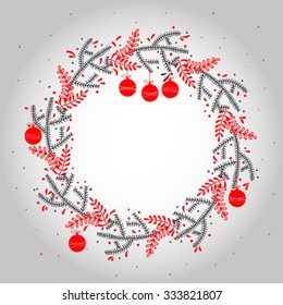 Christmas wreath doodle
