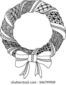 Christmas wreath doodle