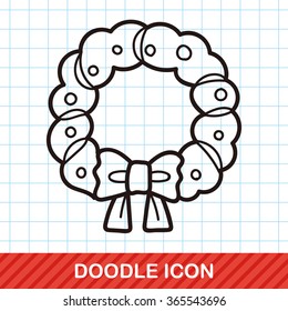 Christmas wreath doodle