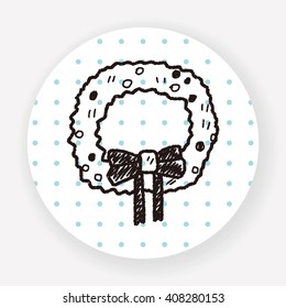 Christmas wreath doodle
