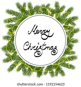 Christmas wreath of fir branches
