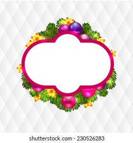 Christmas wreath with fir and holly