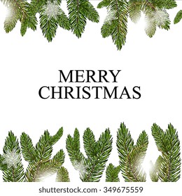 Christmas wreath with fir and holly