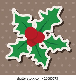 Christmas wreath flat icon elements background,eps10