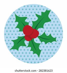 Christmas wreath flat icon elements background,eps10