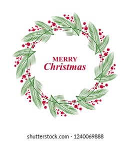 Christmas wreath. Floral wreath