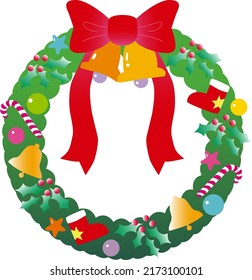 A Christmas wreath with a lot of fun