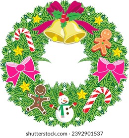 Christmas Wreath is generally hung in front of the entrance of the house.