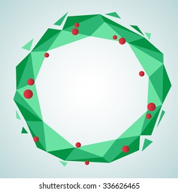 Christmas wreath geometric