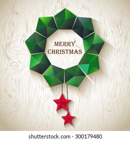 Christmas Wreath Of Geometric Shapes