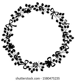 Christmas wreath and Happy New Year,new year Vector emblem, snowflake and Pine branch,holly,Leaves,Christmas elements