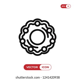 Christmas wreath icon