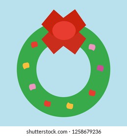 Christmas wreath icon