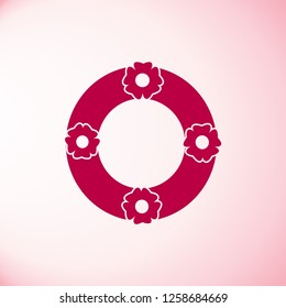 Christmas wreath icon