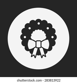 Christmas wreath icon