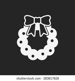 Christmas wreath icon
