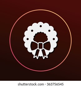 Christmas wreath icon