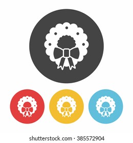 Christmas wreath icon