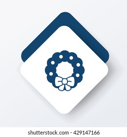 Christmas wreath icon
