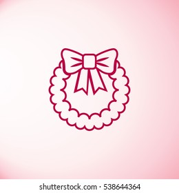 Christmas wreath icon