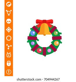 Christmas wreath icon