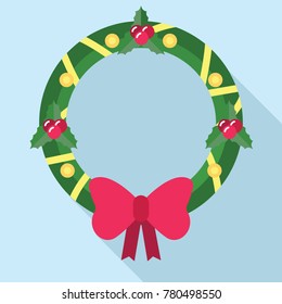 Christmas wreath icon
