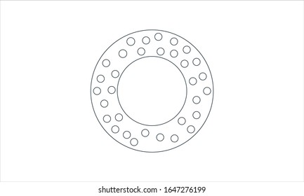 Christmas wreath icon flat style vector image